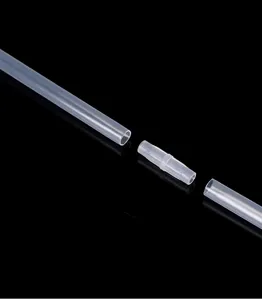 Clear plastic balloon stick connector tube for party decor detail shot accessory component