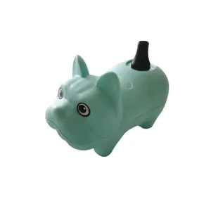 Electric dog-shaped balloon pump, cute french bulldog design for party decoration and easy inflation.