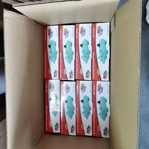 Detailed display of electric balloon pump product boxes neatly stacked inside a cardboard box.