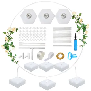 Kit de Support d'Arche de Ballons Rond Pour Fête d'Anniversaire Décoration de Mariage Accessoires d'Agencement de Scène Support en Plastique