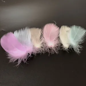 Colorful macaron feathers diy bobo balloon fillers fluffy goose craft party feather decor