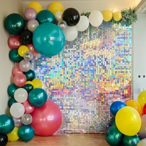 Square Glitter Shimmer Wall Panels For Party Wedding Stage Background Wall Decor