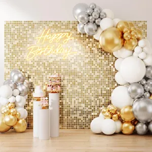 Gold sequin backdrop wall panels shimmer wall panels kit for birthday wedding party decoration backdrop