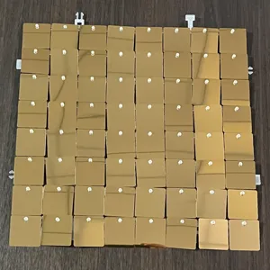 Gold sequin wall panel shimmer background backdrop for party stage decoration 30x30cm