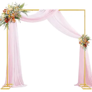 Metal square adjustable backdrop stand kit wedding arch frame for party photo decor