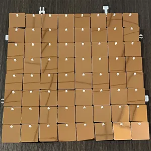 Shimmer wall sequin panel background gold square backdrop for party stage decor 30x30
