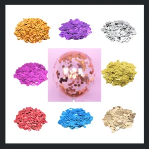 Round Foil Confetti Balloon Filling Sequins Mixed Colors Metallic Paper Dots For Wedding Birthday Party Decoration