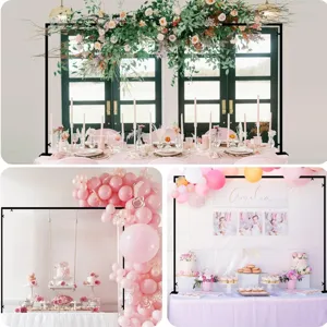 Soporte de arco rectangular de escritorio ajustable estante de hierro para decoración de fiesta.