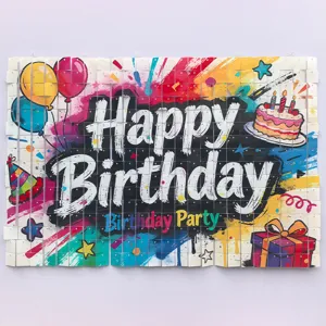 Shimmer wall sequin backdrop for birthday party celebration, colorful sparkle panel.