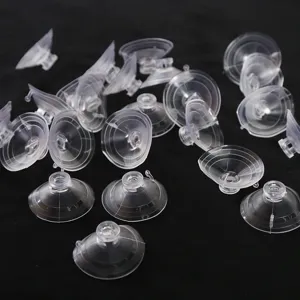 Transparent plastic suction cups for wedding car decoration, small hooks, 4cm