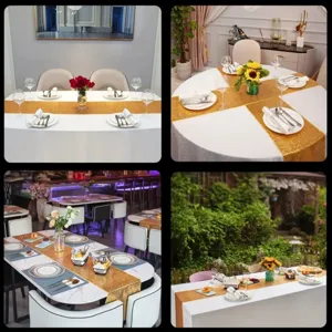 Camino de mesa de lentejuelas doradas 30x275cm para boda cumpleaños fiesta Navidad decoración