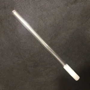 Detailed view of the clear plastic balloon stick column accessory for party decor setup.