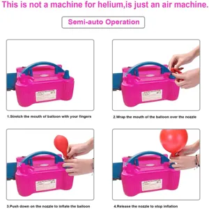 Electric portable balloon pump semi-auto air inflator tool for birthday party decoration
