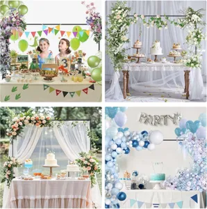Kit de arco de globos de mesa ajustable soporte de varilla de hierro para fiesta