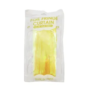 Colorful foil fringe curtain for party background wall decoration and birthday wedding events.