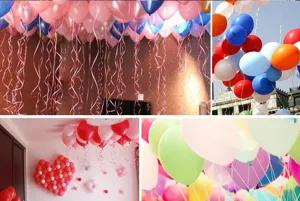 Kit de ballons en latex nacré pour décoration de fête mariage anniversaire multicolore.