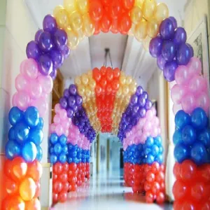 Arche de ballon en latex nacré coloré pour décoration de fête d'anniversaire mariage