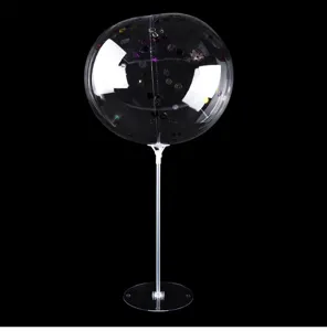 Clear Bobo balloon table stand set with colorful sequins for wedding birthday party decoration