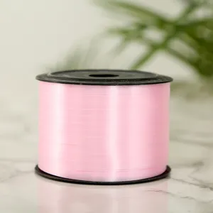 Pink ribbon roll for gift wrapping and balloon decoration, 100 yards plastic curling ribbon.