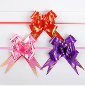Boda Cinta de Flor para Tirar Lazo Decoración de Coche Embalaje de Regalo Plástico Lazos Decorativos Suministros de Fiesta
