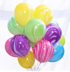 10 inch colorful agate balloons latex party wedding decorative balloons thick cloud style