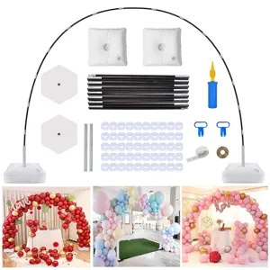 Balloon arch kit with 15 fiberglass rods and water bases for party wedding decorations details