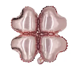Rose gold four leaf clover foil balloon for wedding birthday party decoration setup details