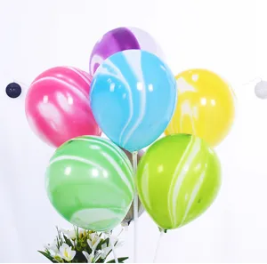 Wholesale 10 inch agate balloons for birthday parties, colorful cloud wedding decorations.