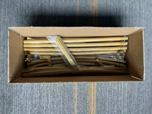 Metal arch stand spare parts set, golden coated iron tubes for party decoration backdrop.