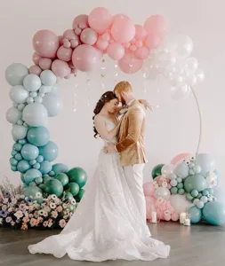 Kit d'arche de ballon rond et support de decoration fond de mariage pour fete d'anniversaire.