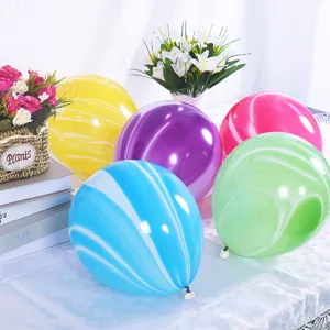 Colorful agate cloud balloons for birthday party decorations and wedding celebrations.