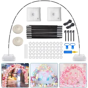 Balloon arch kit with 15 fiberglass rods water bases and pump for party wedding decorations