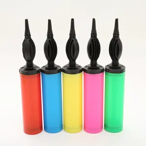 Plastic balloon hand pump portable inflator for party decoration colorful manual air pump tool