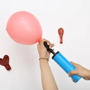 Portable plastic hand balloon pump inflator for party decoration and celebration use detail view