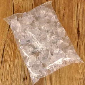 Transparent plastic suction cups pack for wedding car decoration and home hanging use.