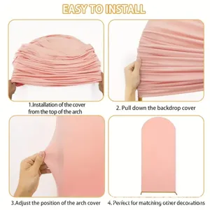 Stretchy spandex arch backdrop cover for wedding party decoration, easy to install arc background.
