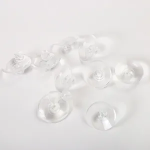 Transparent plastic suction cups set for wedding car decoration and daily hanging use.