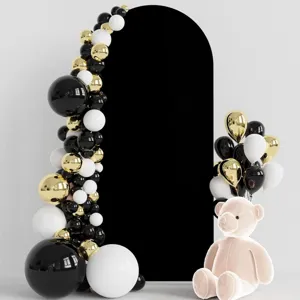 Wedding arch backdrop cover and balloon garland set for birthday party photography.