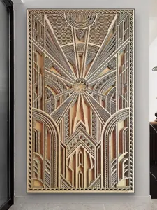 Prachtige houten 3D gelaagde wandkunst geometrische mandala hangende woondecoratie.