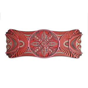 Belle décoration murale mandala en bois multicouche art sculpté abstrait unique