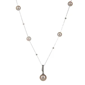 French luxury star pearl necklace elegant clavicle chain women jewelry accessories
