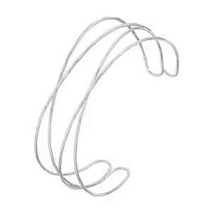 Brazalete de brazo abierto de metal multihebra diseño geométrico joyería minimalista chic