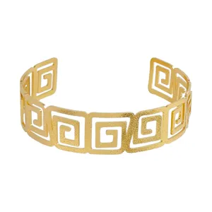Bracelet manchette creux géométrique doré style européen tendance réglable bijoux mode