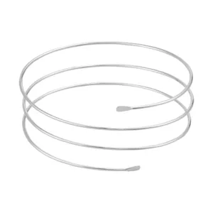 Zilverkleurige meerlagige spiraal bovenarm armband open manchet sieraden mode