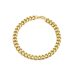 Gold Cuban Link Chain Necklace, Hip Hop Thick Chain Jewelry for Men and Women, Trendy Style.
