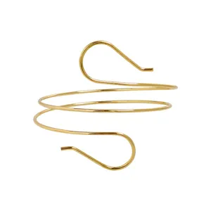 Bracciale da Braccio Spirale in Metallo Dorato Manichino Geometrico Gioiello Moda