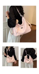 Rosa große Kapazität Damen Schultertasche konvertierbarer Rucksack Freizeit multifunktionale Tasche