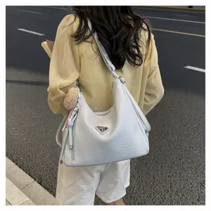 Damen grosse Kapazitat Schultertasche Hobo Bag freizeitorientierte Handtasche mit Logo