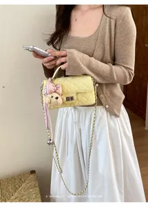Women Quilted Chain Shoulder Crossbody Bag Elegant Retro Style Chic Handbag Summer New Mode