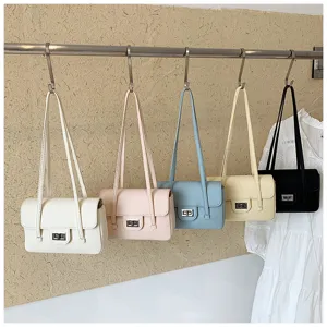 Chique schoudertas van zacht leer met litschipatroon, veelzijdige kleine tas voor dagelijks gebruik.